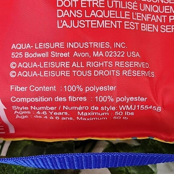 Aqua Leisure. Arm Floaties. Size 4-6yrs. Max 50 pounds. EUC - Picture 6 of 10